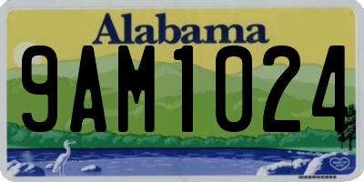 AL license plate 9AM1024