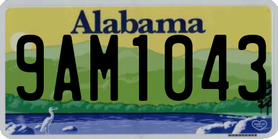 AL license plate 9AM1043