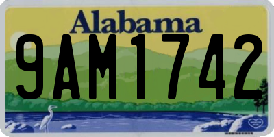 AL license plate 9AM1742