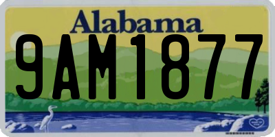 AL license plate 9AM1877