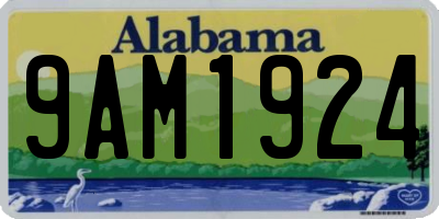 AL license plate 9AM1924