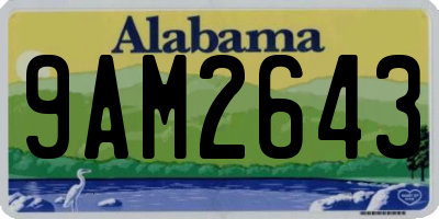 AL license plate 9AM2643