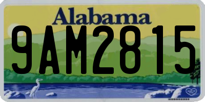 AL license plate 9AM2815