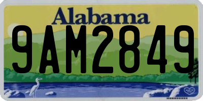AL license plate 9AM2849
