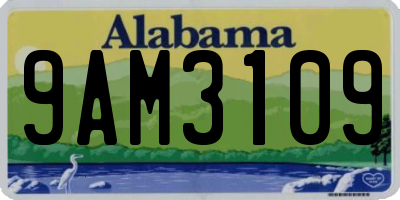 AL license plate 9AM3109