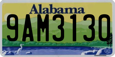 AL license plate 9AM3130