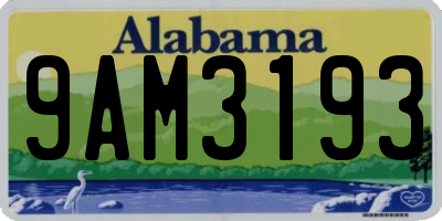 AL license plate 9AM3193