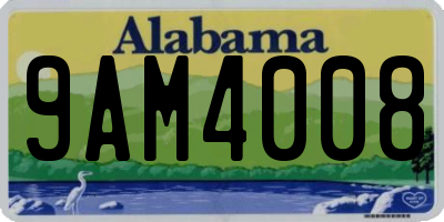 AL license plate 9AM4008