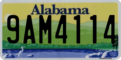 AL license plate 9AM4114