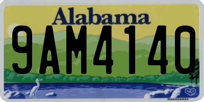 AL license plate 9AM4140