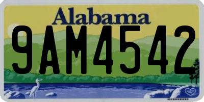 AL license plate 9AM4542