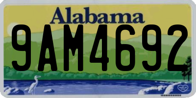 AL license plate 9AM4692