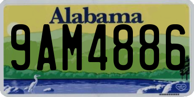 AL license plate 9AM4886