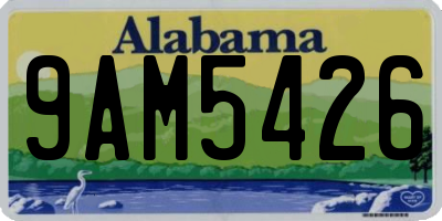 AL license plate 9AM5426