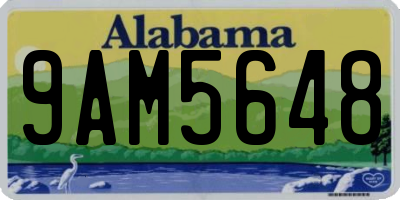 AL license plate 9AM5648
