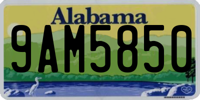 AL license plate 9AM5850