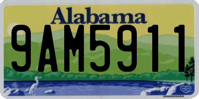 AL license plate 9AM5911
