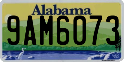 AL license plate 9AM6073