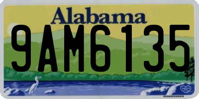 AL license plate 9AM6135