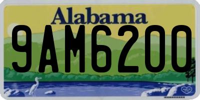 AL license plate 9AM6200