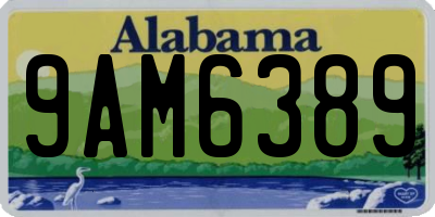AL license plate 9AM6389
