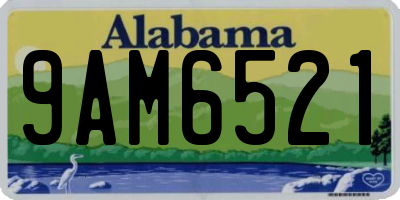 AL license plate 9AM6521