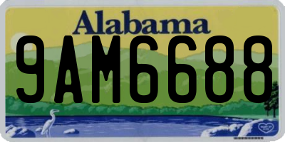 AL license plate 9AM6688