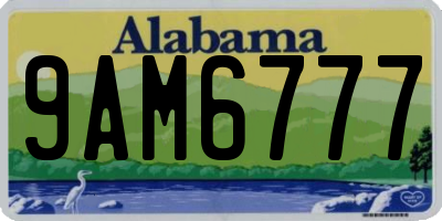 AL license plate 9AM6777