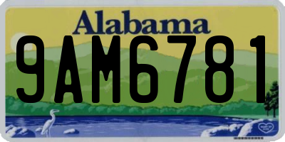 AL license plate 9AM6781
