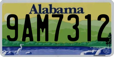 AL license plate 9AM7312
