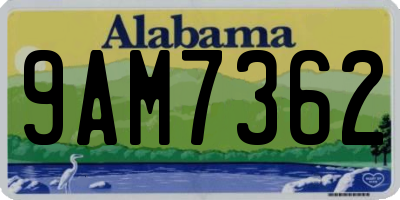 AL license plate 9AM7362