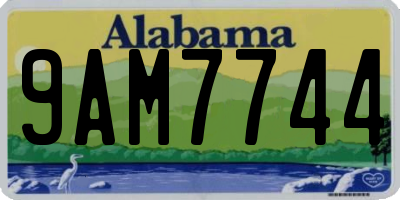AL license plate 9AM7744