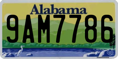 AL license plate 9AM7786