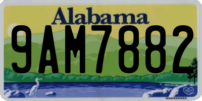 AL license plate 9AM7882