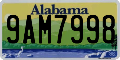 AL license plate 9AM7998