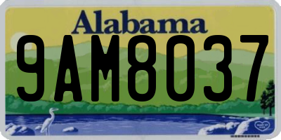 AL license plate 9AM8037