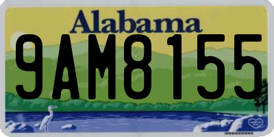 AL license plate 9AM8155