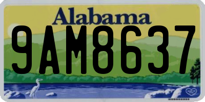 AL license plate 9AM8637