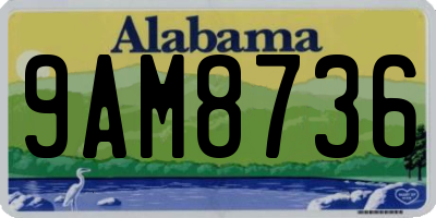 AL license plate 9AM8736