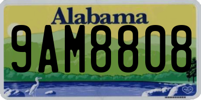 AL license plate 9AM8808