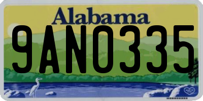 AL license plate 9AN0335
