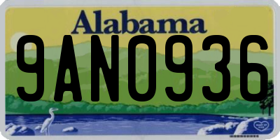 AL license plate 9AN0936