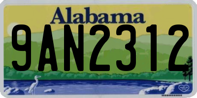 AL license plate 9AN2312