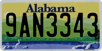 AL license plate 9AN3343
