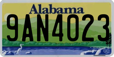 AL license plate 9AN4023