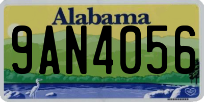 AL license plate 9AN4056