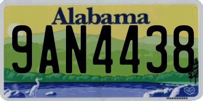 AL license plate 9AN4438