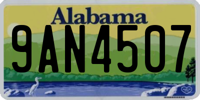 AL license plate 9AN4507