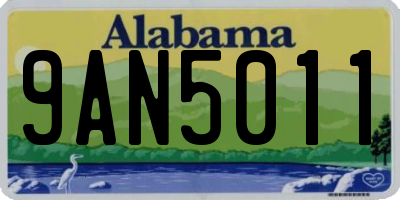 AL license plate 9AN5011