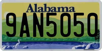 AL license plate 9AN5050